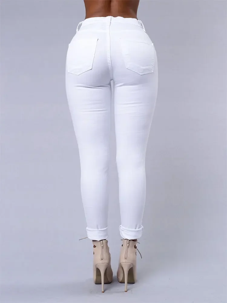 Sexy Skinny Jeans Women's Denim Pants Tight Fitting Hole Punching Fashionable Thin Leggings Casual Female Clothing Sexy Skinny Jeans Women's Denim Pants Tight Fitting Hole Punching Fashionable Thin Leggings Casual Female Clothing