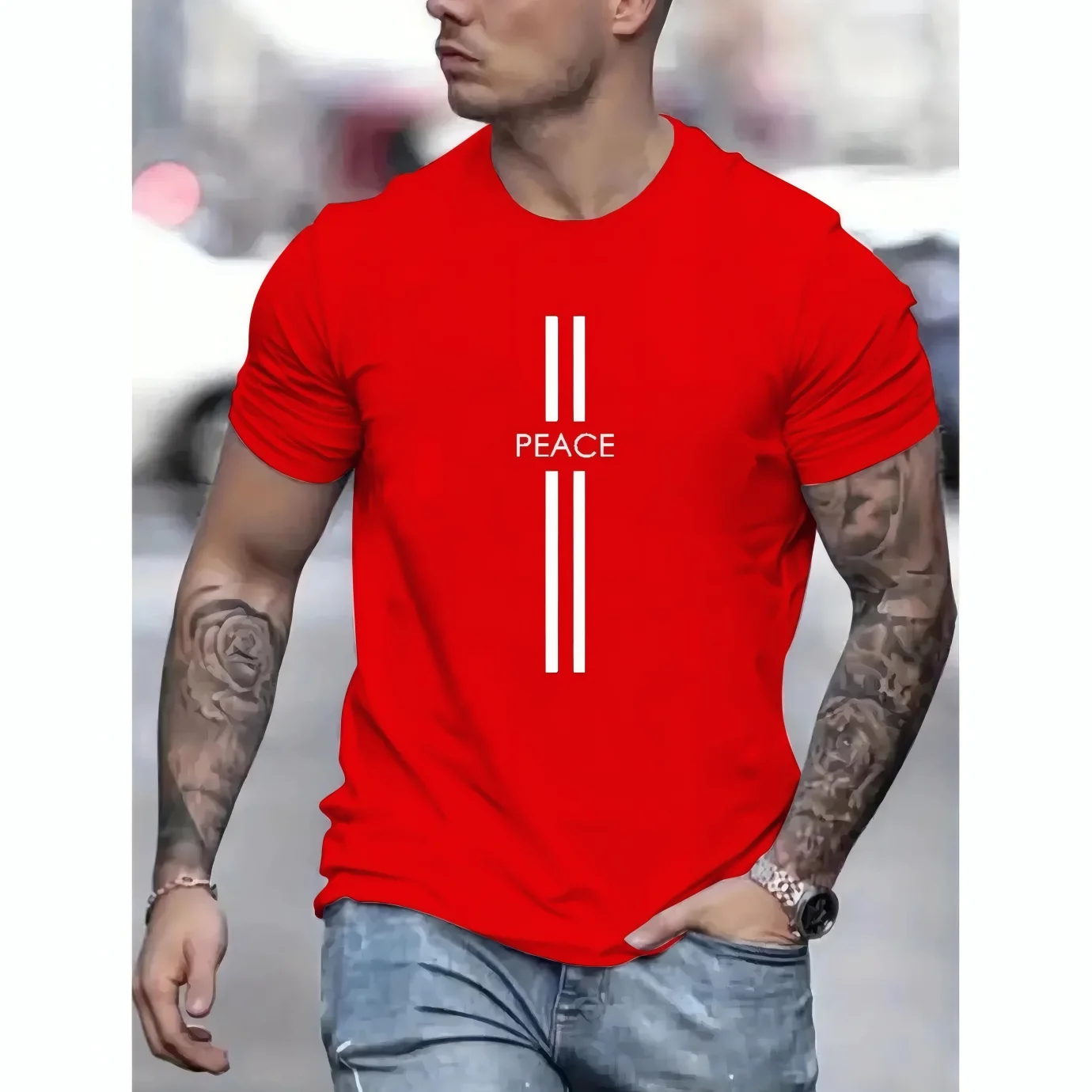 T Shirt Man Way Maker Print Slim Fit Casual Sports Round Neck Short Sleeve Tee T-Shirt Tops Clothing Fashionable Summer 2025