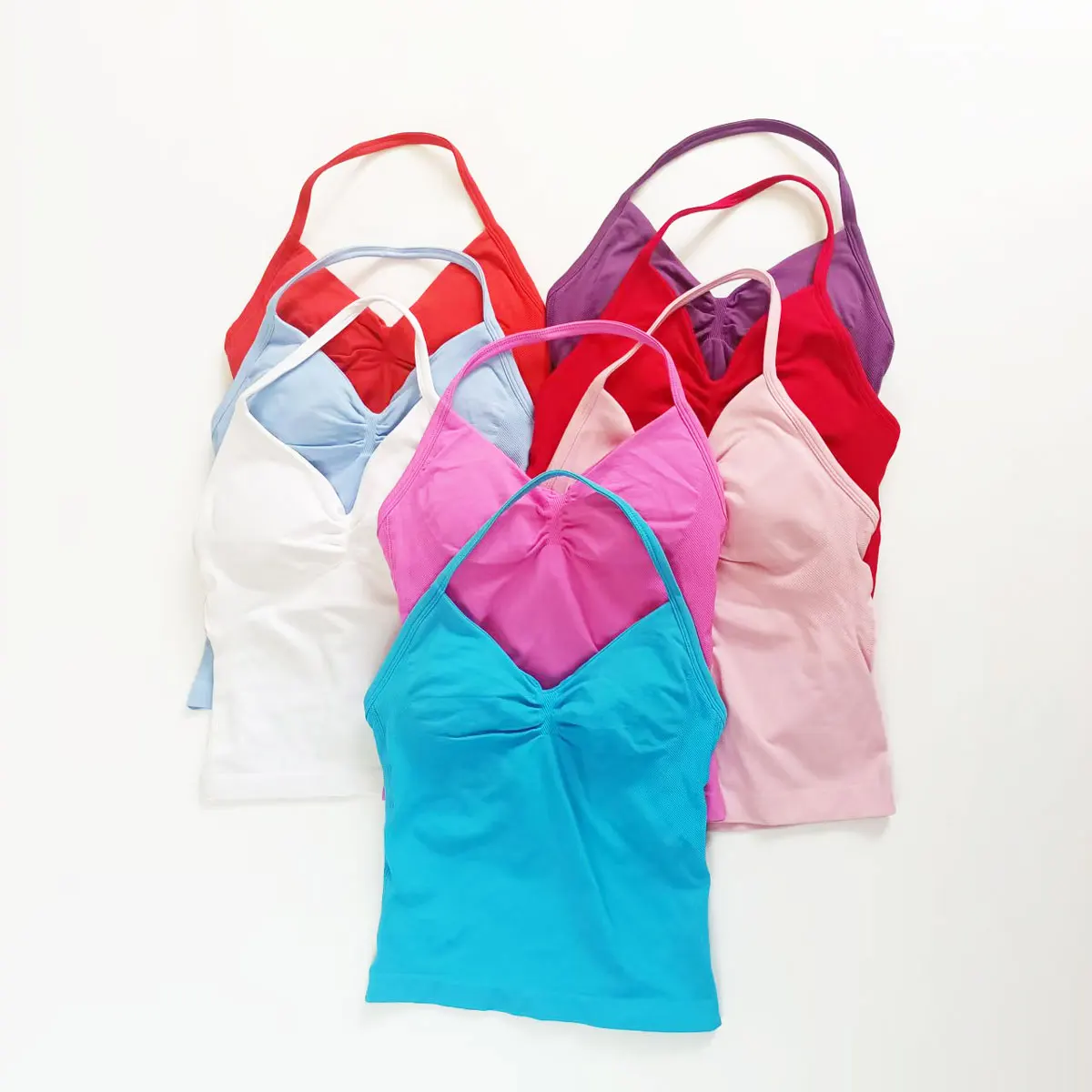 NCLAGEN Longline Strappy Top Sports Yoga Vest Women's Fitness Tank Top Gym Beautiful Open Back Bra Running Workout Halter NCLAGEN Longline Strappy Top Sports Yoga Vest Women's Fitness Tank Top Gym Beautiful Open Back Bra Running Workout Halter