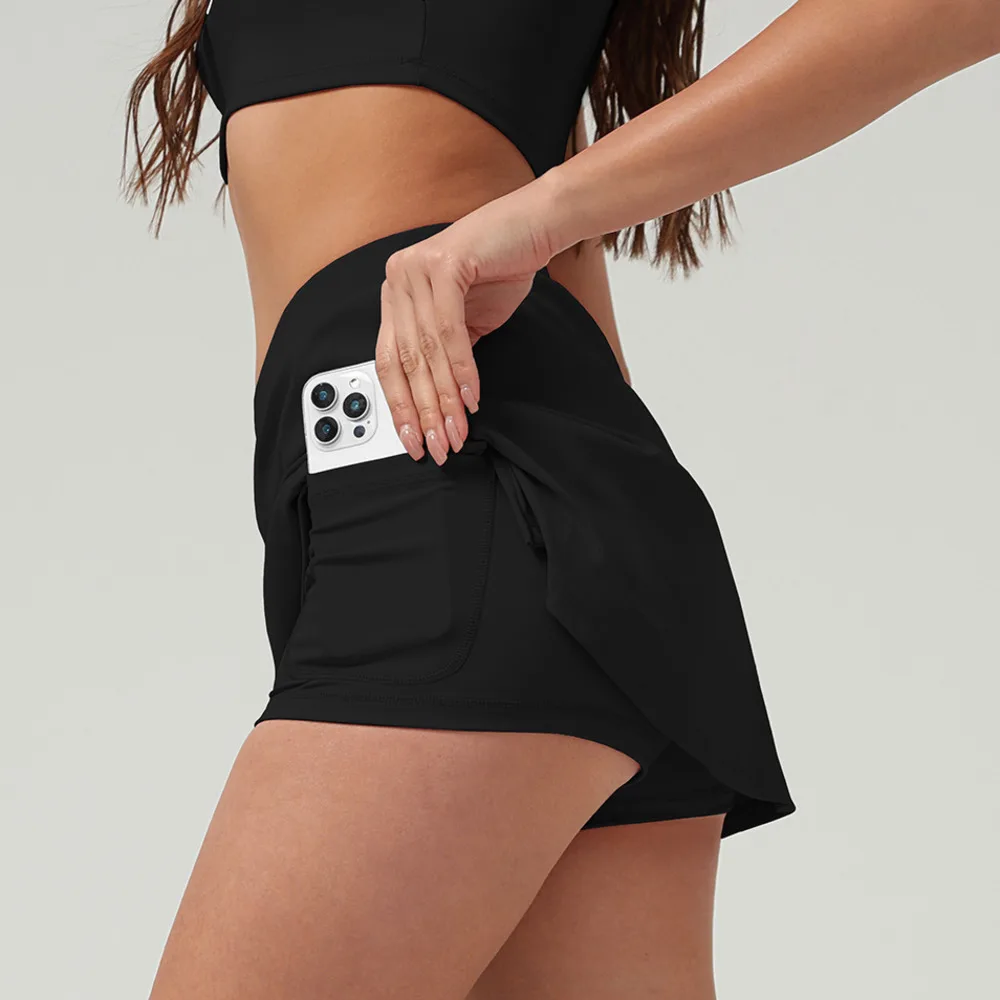 NCLAGEN Yoga Sets Women Gym Clothes 2 Piece Shorts Sleeve Shirts And Tennis Skirts Pants Outdoor Workout Sportswear Fitness Suit