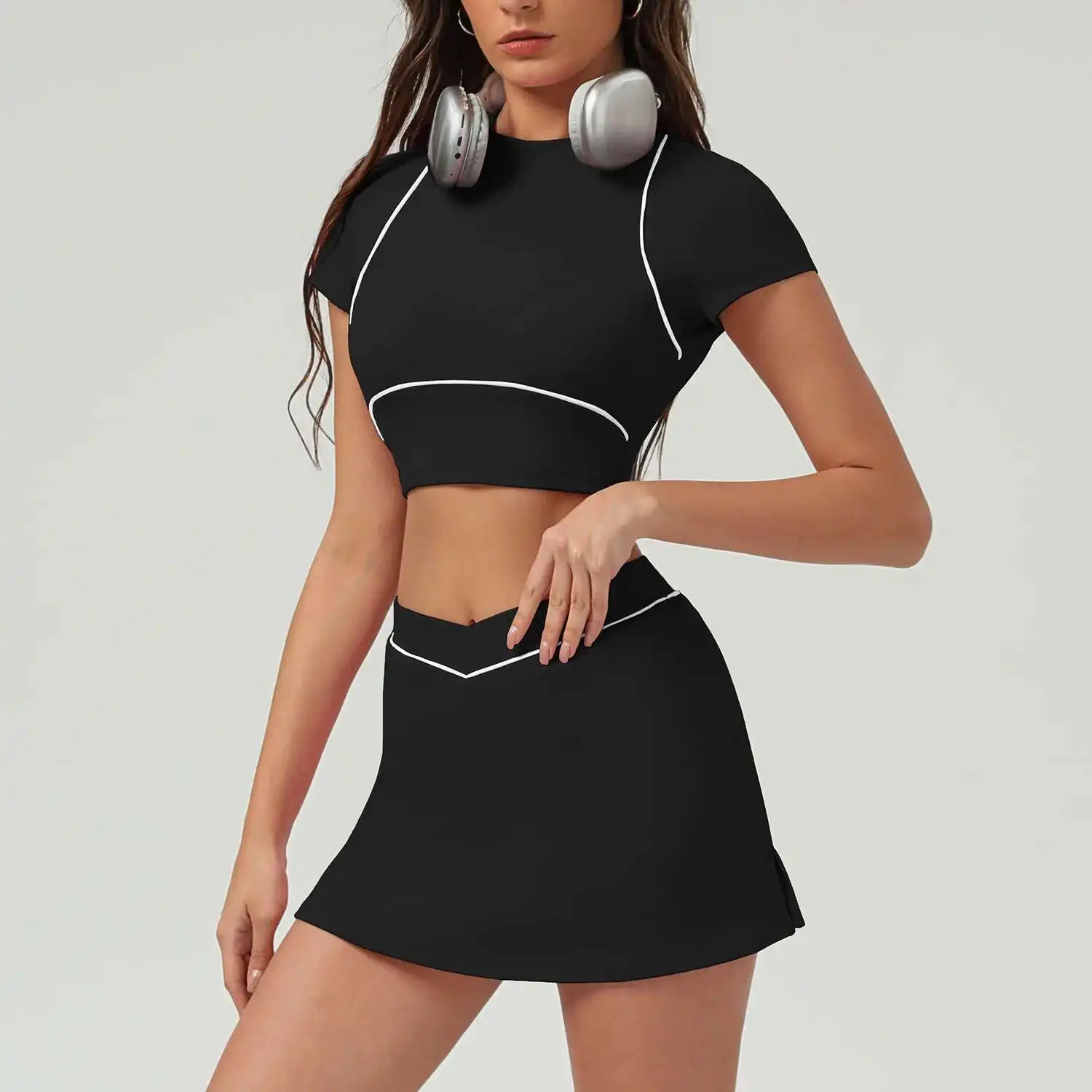 Black Skirt Set