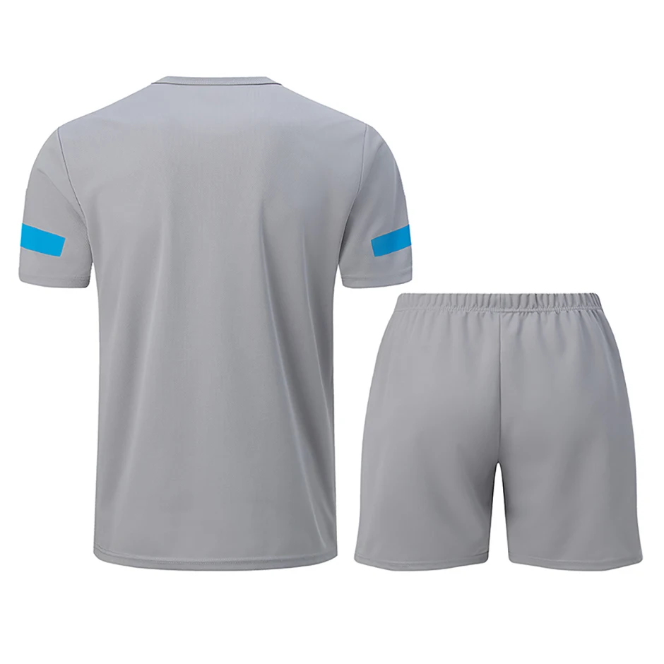 2 Pcs Men's Mesh Breathable Quick-drying Sports Suit Loose Plus Size Running Fitness Mountaineering Casual Short-sleeved Shorts 2 Pcs Men's Mesh Breathable Quick-drying Sports Suit Loose Plus Size Running Fitness Mountaineering Casual Short-sleeved Shorts
