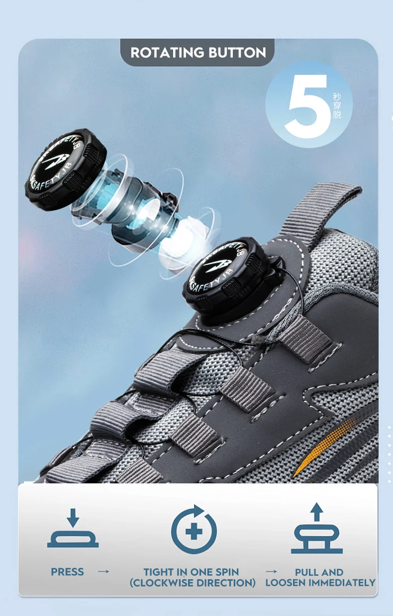 Breathable lace-free soft sole comfortable anti-smash anti-puncture labour insurance shoes Breathable lace-free soft sole comfortable anti-smash anti-puncture labour insurance shoes