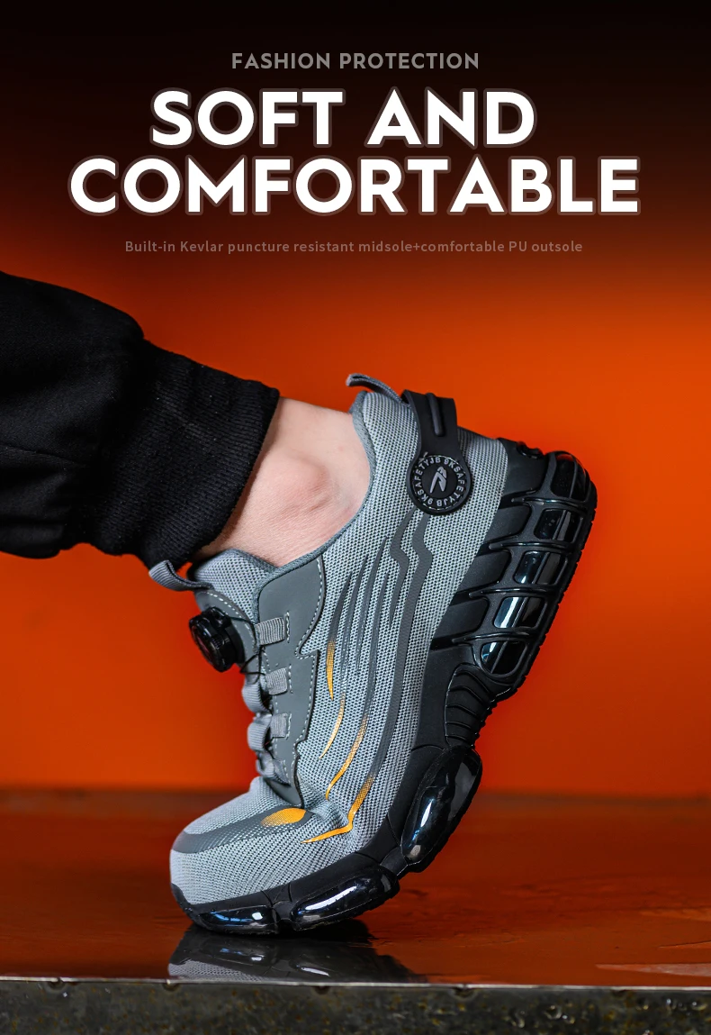 Breathable lace-free soft sole comfortable anti-smash anti-puncture labour insurance shoes Breathable lace-free soft sole comfortable anti-smash anti-puncture labour insurance shoes