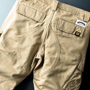 Hiking Khaki Trousers Man Cargo Pants for Men Multipockets Multi Pocket Outdoor Straight Aesthetic Regular Fit Designer Loose
