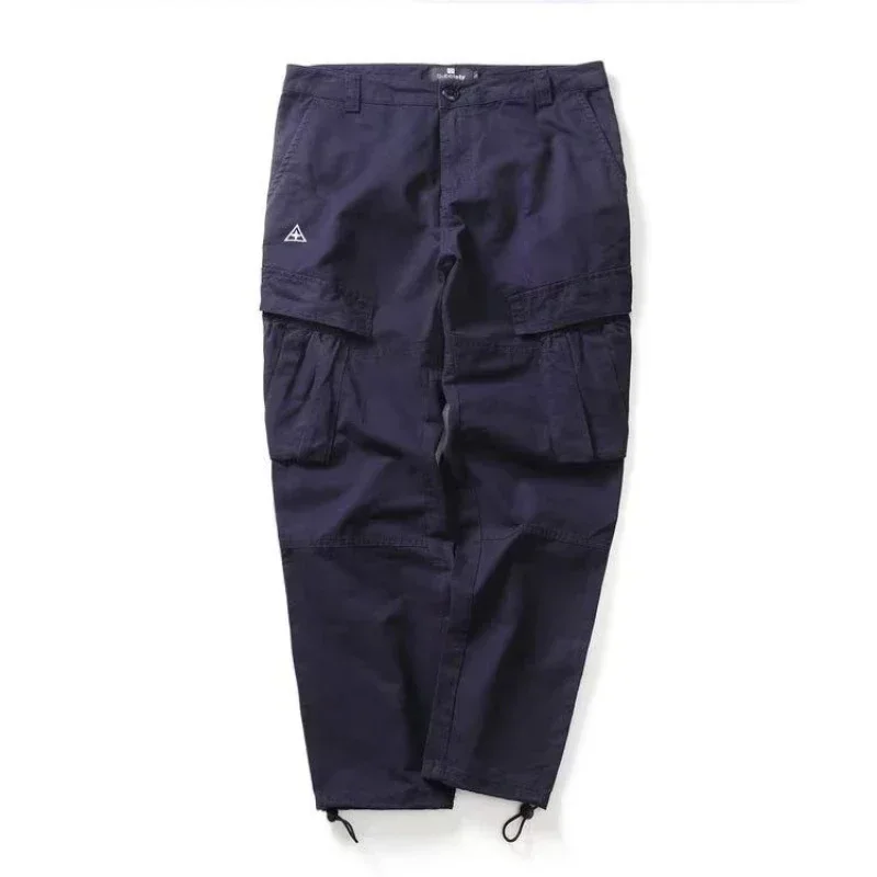 Male Trousers Khaki Loose Stretch Slim Men's Cargo Pants Harajuku Aesthetic Large Size Long With Korean Style Emo New In Big