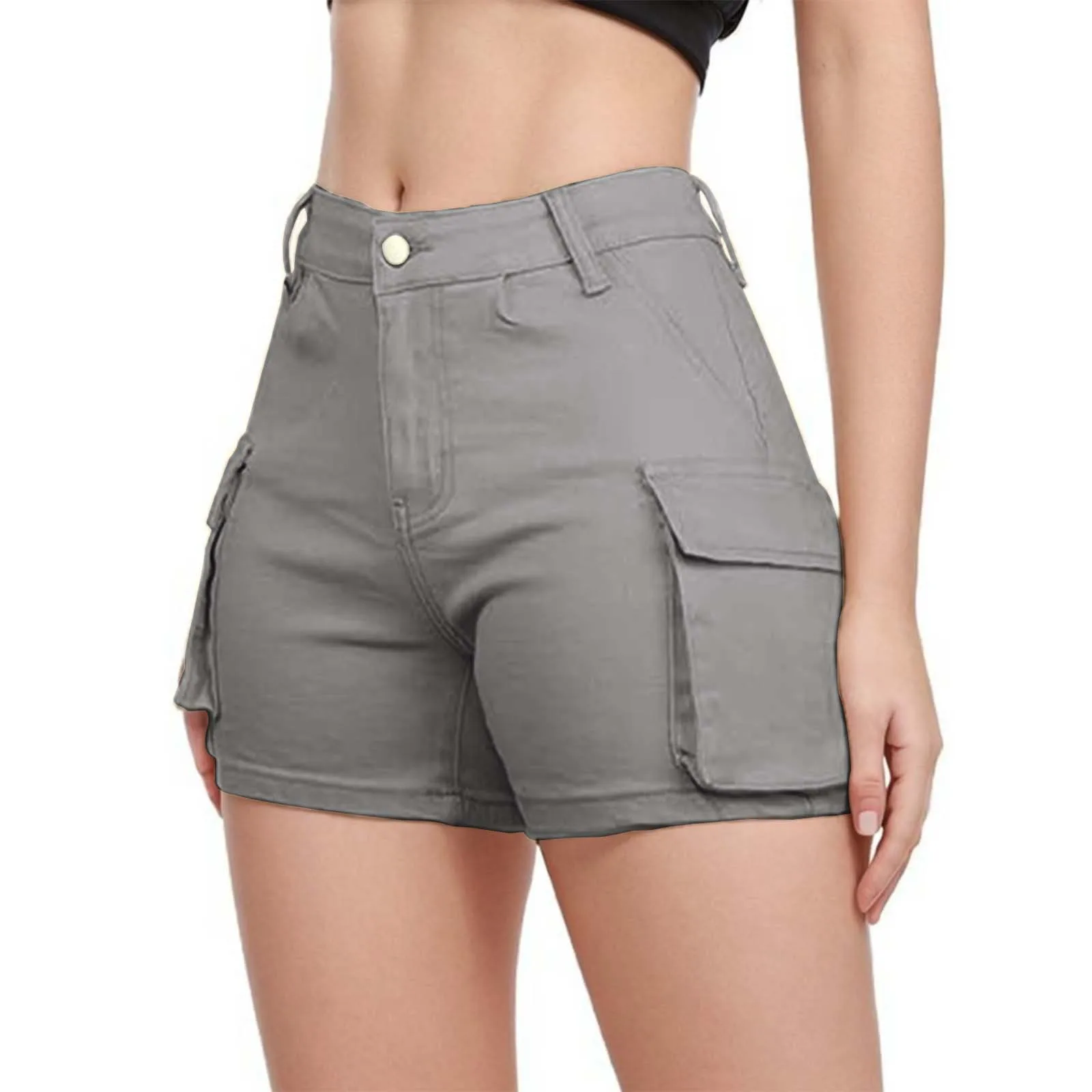 Women'S Denim Shorts Summer Lady Clothing High Waist Denim Shorts Women'S Fringe Frayed Ripped Jeans Hot Shorts With Pockets