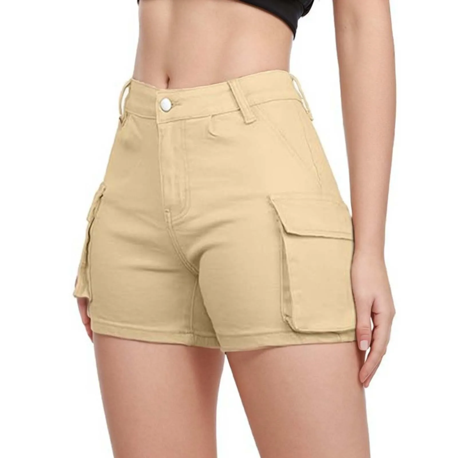 Women'S Denim Shorts Summer Lady Clothing High Waist Denim Shorts Women'S Fringe Frayed Ripped Jeans Hot Shorts With Pockets