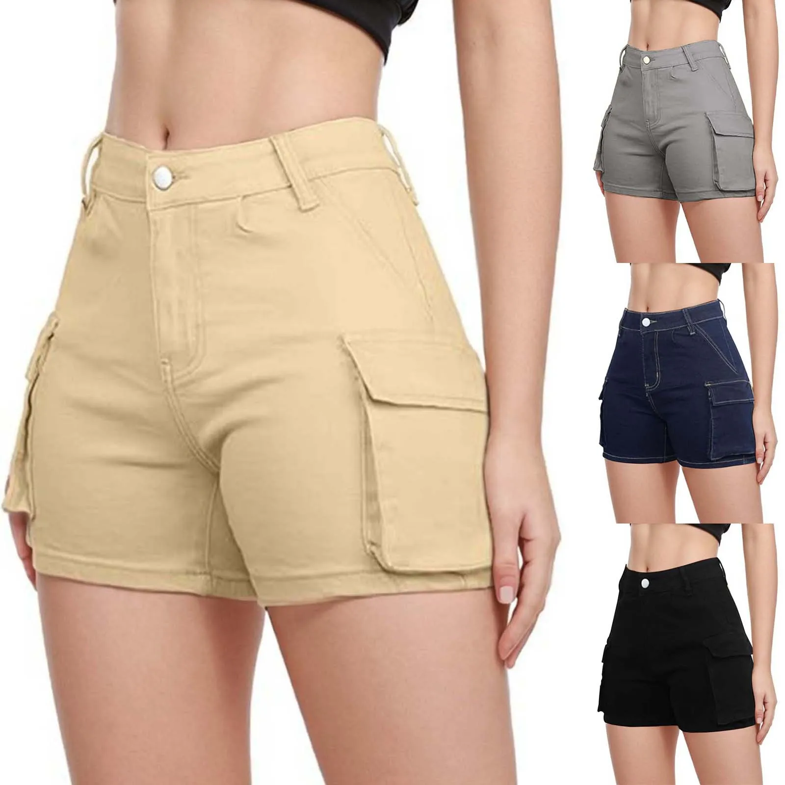 Women'S Denim Shorts Summer Lady Clothing High Waist Denim Shorts Women'S Fringe Frayed Ripped Jeans Hot Shorts With Pockets