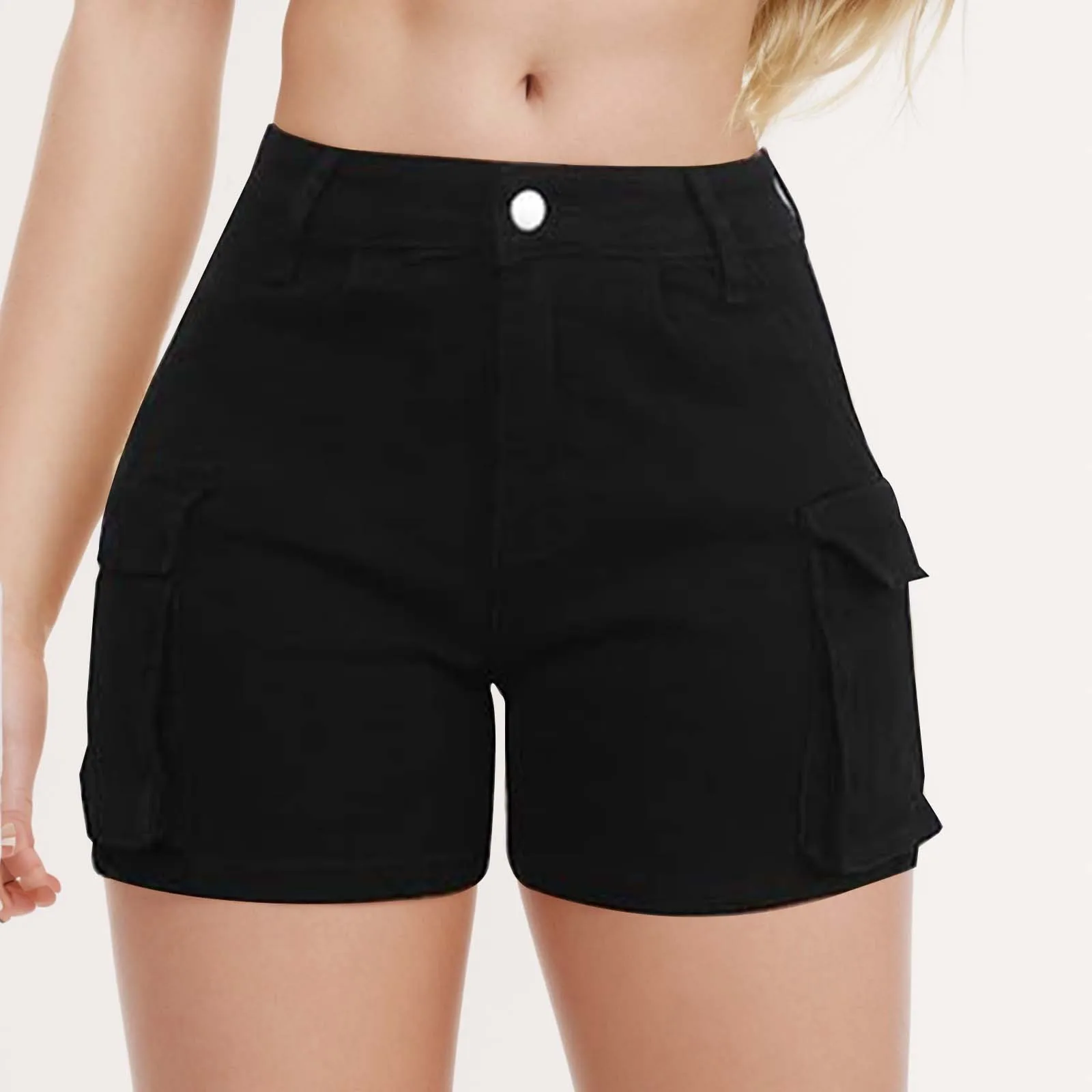Women'S Denim Shorts Summer Lady Clothing High Waist Denim Shorts Women'S Fringe Frayed Ripped Jeans Hot Shorts With Pockets