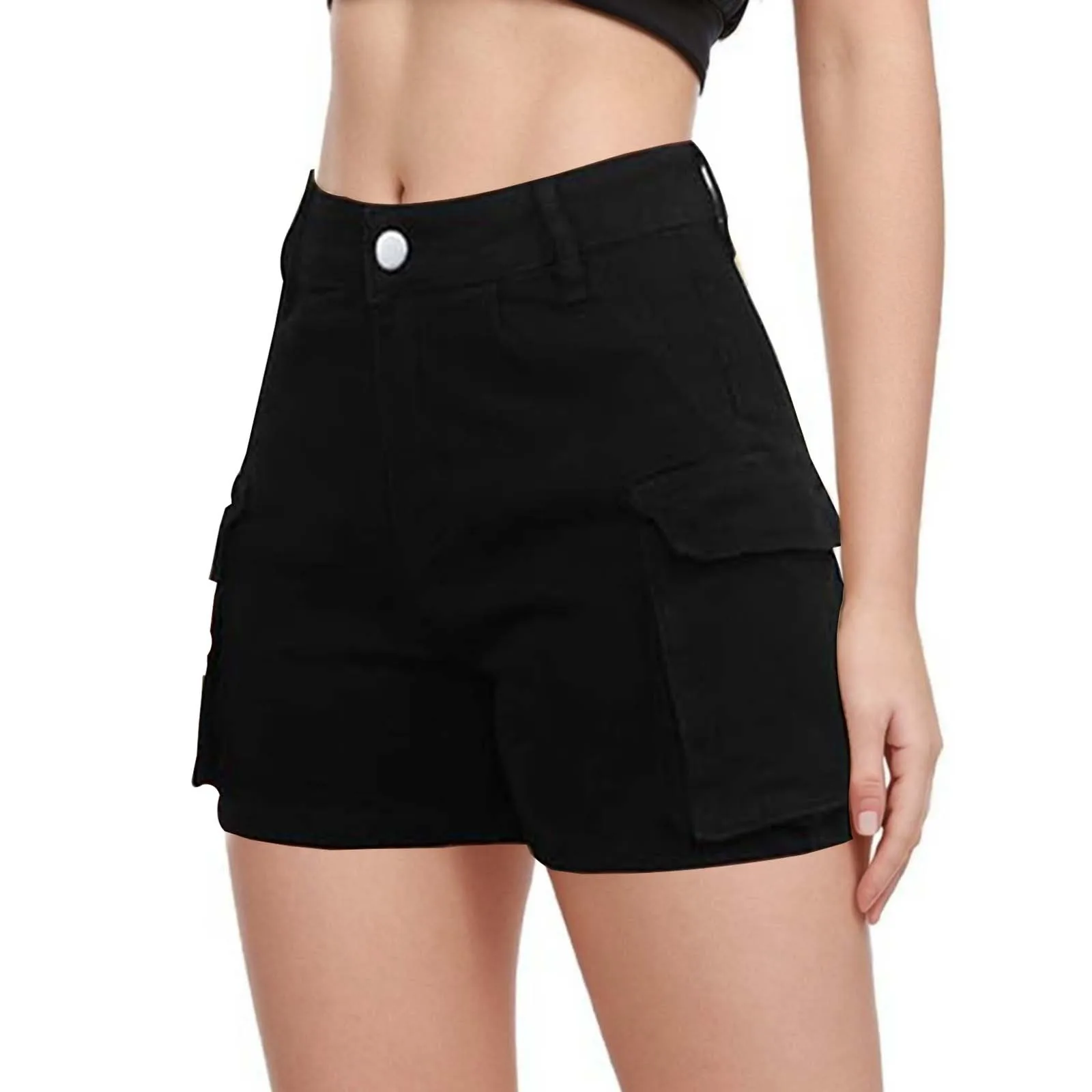 Women'S Denim Shorts Summer Lady Clothing High Waist Denim Shorts Women'S Fringe Frayed Ripped Jeans Hot Shorts With Pockets