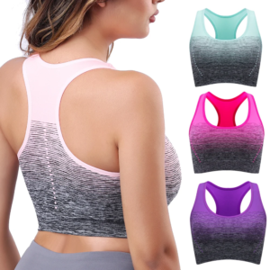 Women Sports Bra Shock-absorbing Bra Breathable Shock-proof Underwear Steel Ring Free Yoga Bra Running Vest Fitness Workout Tops