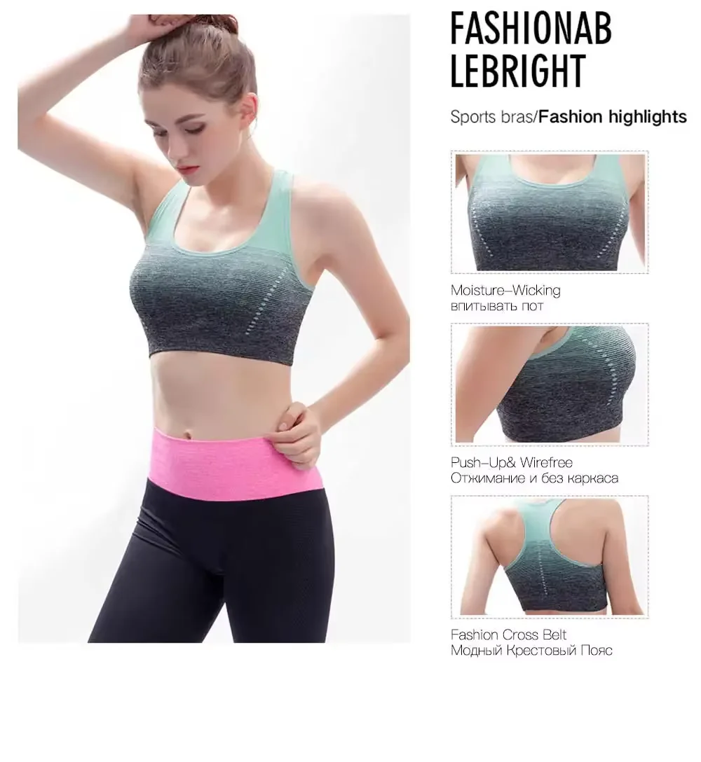Women Sports Bra Shock-absorbing Bra Breathable Shock-proof Underwear Steel Ring Free Yoga Bra Running Vest Fitness Workout Tops Women Sports Bra Shock-absorbing Bra Breathable Shock-proof Underwear Steel Ring Free Yoga Bra Running Vest Fitness Workout Tops