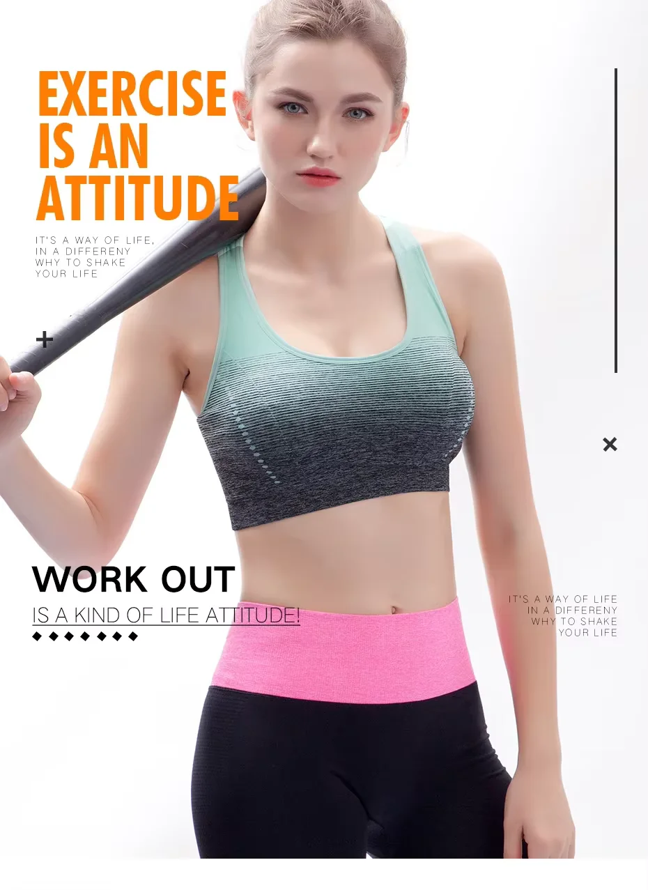 Women Sports Bra Shock-absorbing Bra Breathable Shock-proof Underwear Steel Ring Free Yoga Bra Running Vest Fitness Workout Tops Women Sports Bra Shock-absorbing Bra Breathable Shock-proof Underwear Steel Ring Free Yoga Bra Running Vest Fitness Workout Tops