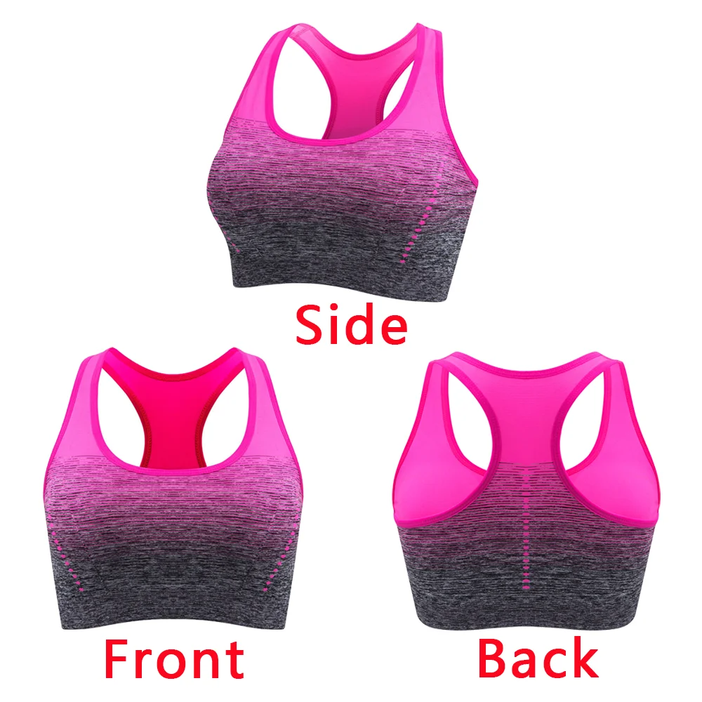 Women Sports Bra Shock-absorbing Bra Breathable Shock-proof Underwear Steel Ring Free Yoga Bra Running Vest Fitness Workout Tops