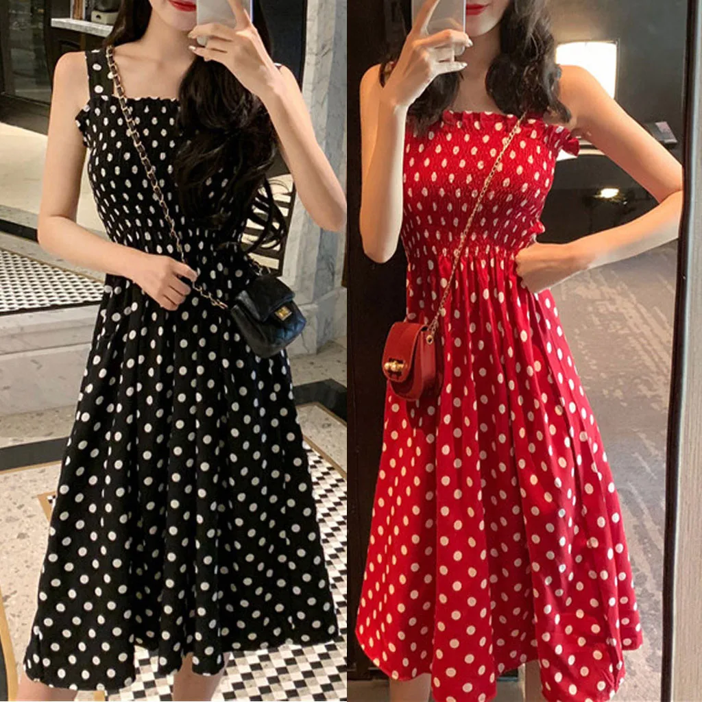Sexy Off Shoulder Polka Dots Midi Dress Women 2024 Summer Casual High Waist Elegant Office Laides Dresses For Women Sexy Off Shoulder Polka Dots Midi Dress Women 2024 Summer Casual High Waist Elegant Office Laides Dresses For Women