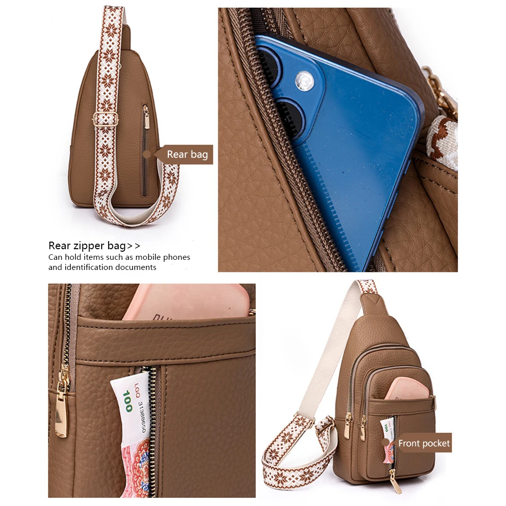 Fashion Casual Chest Bag High Quality Shoulder Bags Women Crossbody Bags Pu Leather Waterproof Messenger Bag For Travel Cycling Fashion Casual Chest Bag High Quality Shoulder Bags Women Crossbody Bags Pu Leather Waterproof Messenger Bag For Travel Cycling