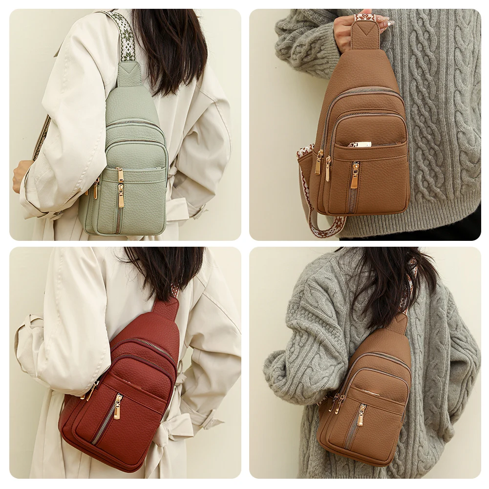 Fashion Casual Chest Bag High Quality Shoulder Bags Women Crossbody Bags Pu Leather Waterproof Messenger Bag For Travel Cycling Fashion Casual Chest Bag High Quality Shoulder Bags Women Crossbody Bags Pu Leather Waterproof Messenger Bag For Travel Cycling