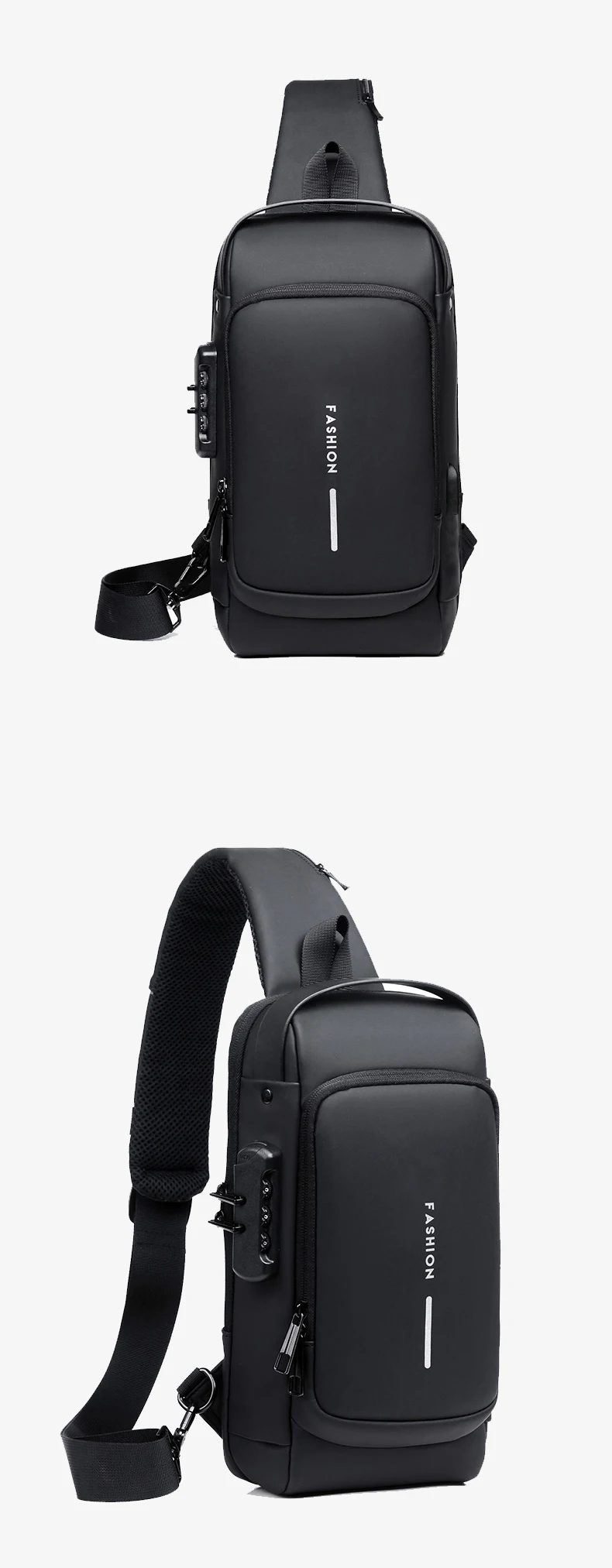 Men's Multifunction Anti-theft USB Shoulder Bag Man Crossbody Cross Body Travel Sling Chest Bags Pack Messenger Pack for Male Men's Multifunction Anti-theft USB Shoulder Bag Man Crossbody Cross Body Travel Sling Chest Bags Pack Messenger Pack for Male