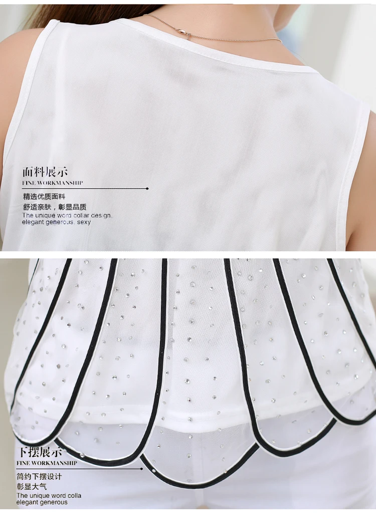 Neploe White Black Blouses for Women Summer Oversized 5xl Chiffon Blouse Elegant Lace Flower Diamonds Ladies Tops Shirts 38943 Neploe White Black Blouses for Women Summer Oversized 5xl Chiffon Blouse Elegant Lace Flower Diamonds Ladies Tops Shirts 38943