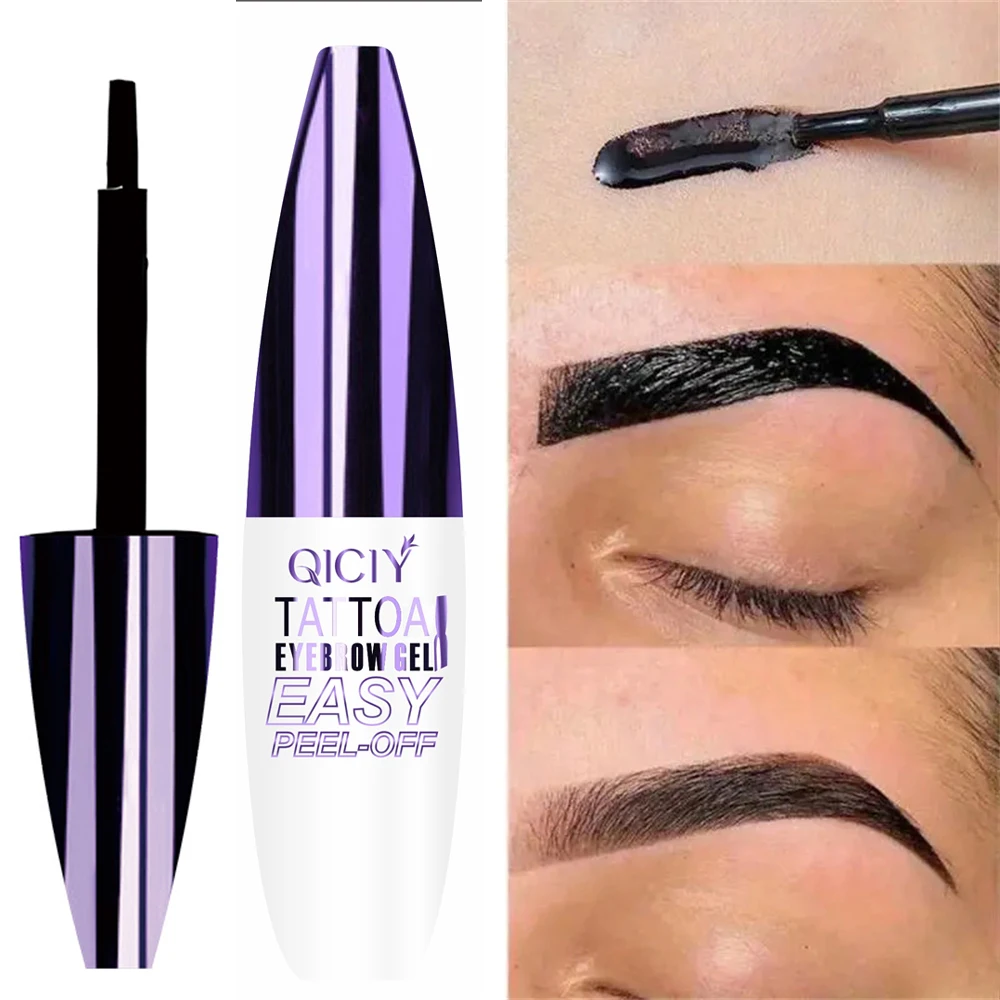 Lasting 3 Days Tattoo Easy Peel Off Eyebrow Gel Cream Types Long-Lasting Smudge-Proof Sweat Resistant  Waterproof Cosmetics