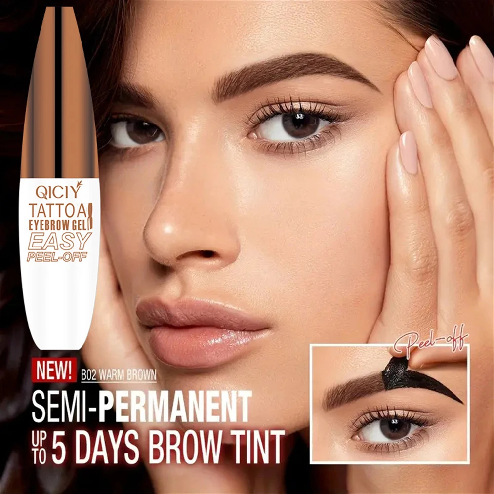 Lasting 3 Days Tattoo Easy Peel Off Eyebrow Gel Cream Types Long-Lasting Smudge-Proof Sweat Resistant  Waterproof Cosmetics