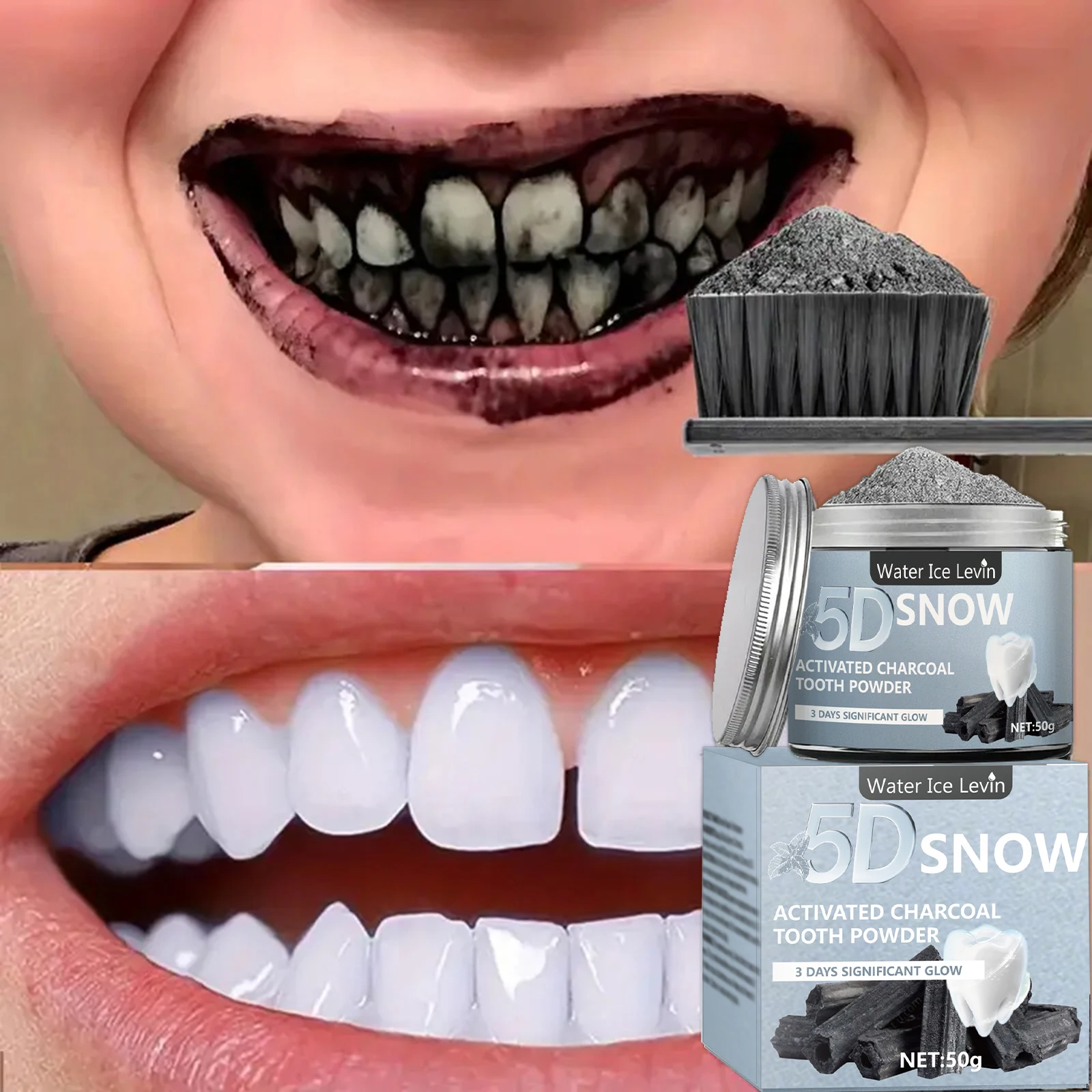 Bamboo Charcoal Tooth Whitening Powder - Natural Whitening and Deep Cleaning for Men and Women, Fresh Breath Daily Toothpaste, 1 Piece Bamboo Charcoal Tooth Whitening Powder - Natural Whitening and Deep Cleaning for Men and Women, Fresh Breath Daily Toothpaste, 1 Piece