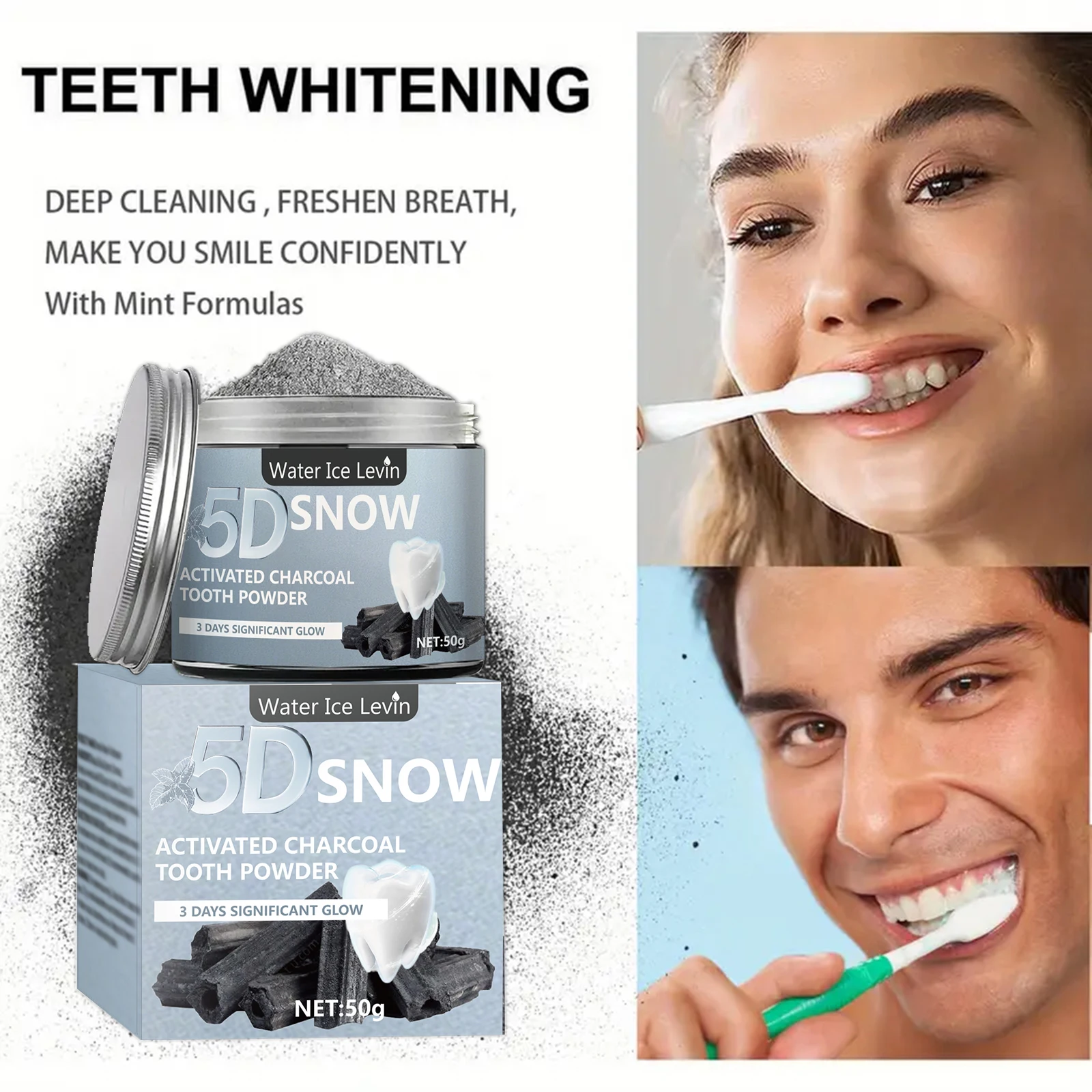 Bamboo Charcoal Tooth Whitening Powder - Natural Whitening and Deep Cleaning for Men and Women, Fresh Breath Daily Toothpaste, 1 Piece Bamboo Charcoal Tooth Whitening Powder - Natural Whitening and Deep Cleaning for Men and Women, Fresh Breath Daily Toothpaste, 1 Piece