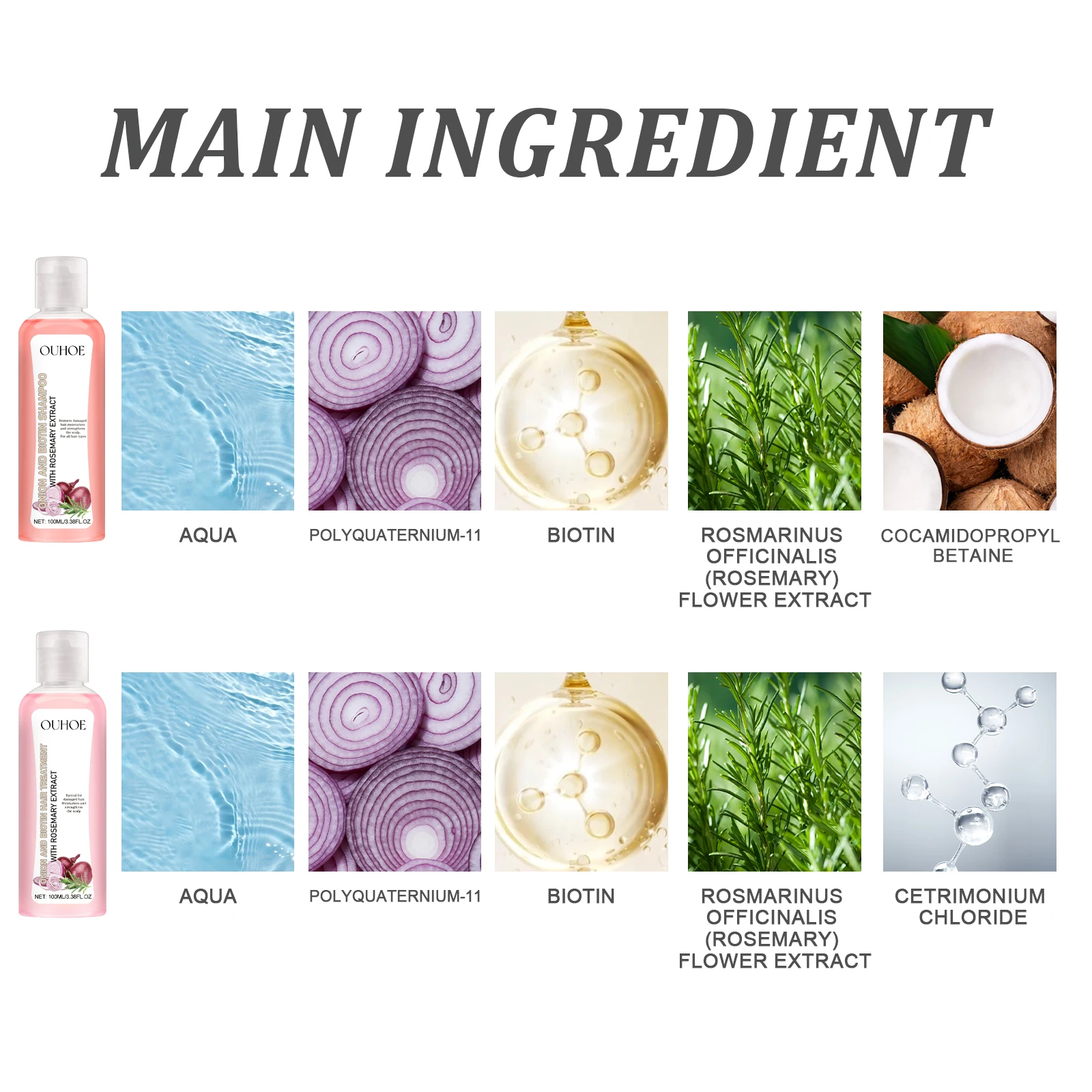 OUHOE Onion Biotin Rosemary Shampoo Set Nourishes Hair Roots Scalp Dense Hair Shiny Strengthen Promote Hair Growth Shampoo Set OUHOE Onion Biotin Rosemary Shampoo Set Nourishes Hair Roots Scalp Dense Hair Shiny Strengthen Promote Hair Growth Shampoo Set