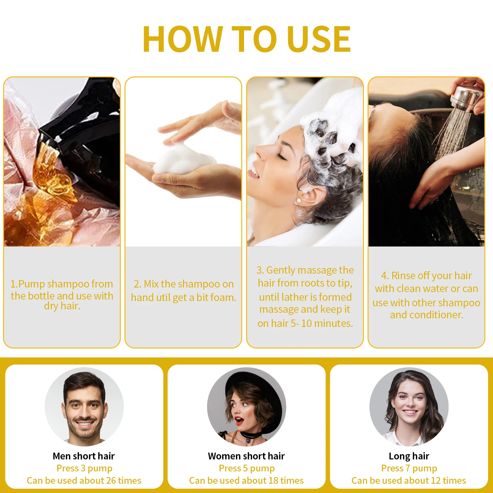 500ML/14.9 Fl.oz Black Hair Dye shampoo Coloring in Minutes Natural & Long Lasting Hair Dye Shampoo Men & Women Hair turn Black 500ML/14.9 Fl.oz Black Hair Dye shampoo Coloring in Minutes Natural & Long Lasting Hair Dye Shampoo Men & Women Hair turn Black