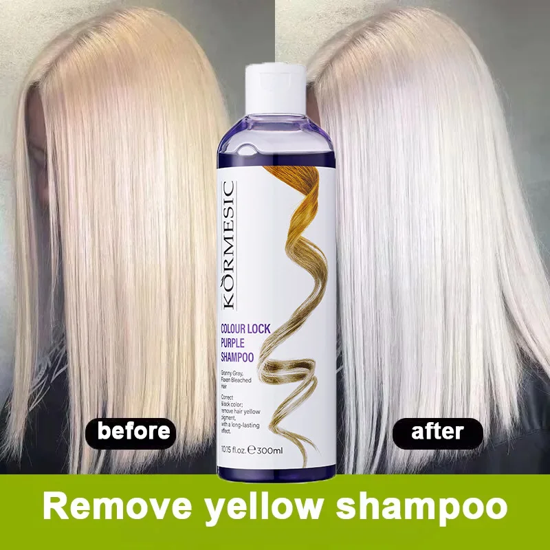 300Ml Color Fixing Purple Shampoo Lock Color Cover Gray Hair Fade Yellow After Bleach Hair Dye Long Lasting Non-irritating Care 300Ml Color Fixing Purple Shampoo Lock Color Cover Gray Hair Fade Yellow After Bleach Hair Dye Long Lasting Non-irritating Care