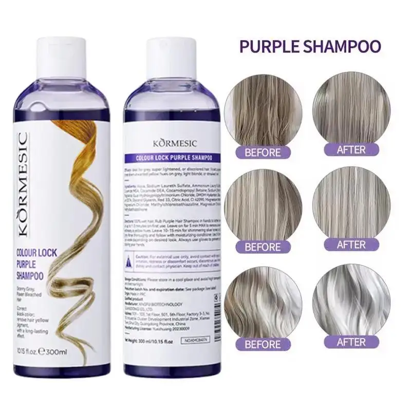 300Ml Color Fixing Purple Shampoo Lock Color Cover Gray Hair Fade Yellow After Bleach Hair Dye Long Lasting Non-irritating Care 300Ml Color Fixing Purple Shampoo Lock Color Cover Gray Hair Fade Yellow After Bleach Hair Dye Long Lasting Non-irritating Care
