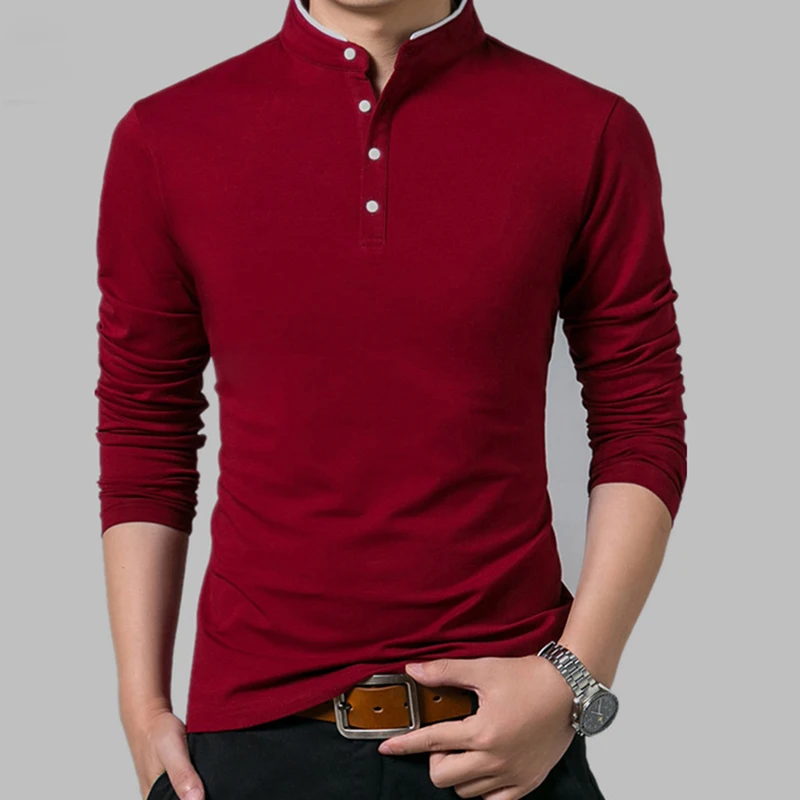 Men's Business Casual Long Sleeve Polo T-shirt Summer Comfortable Breathable Top for Formal Occasions Men's Business Casual Long Sleeve Polo T-shirt Summer Comfortable Breathable Top for Formal Occasions