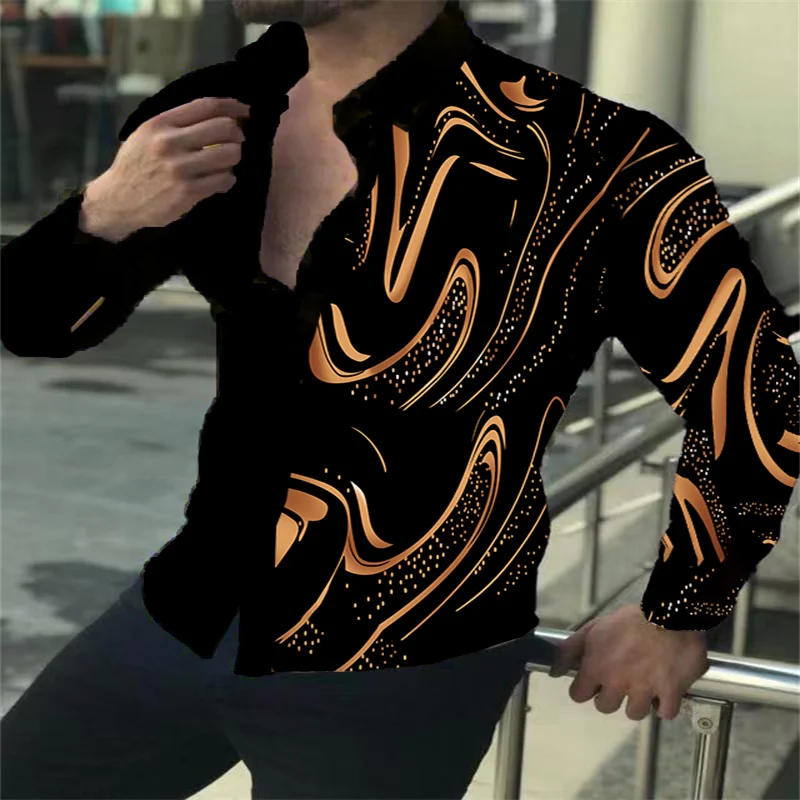 Fashion Pop Prom Party Night Club New Designer Long Sleeve Clothing Slim Button Lapel Men Tops Fashion Pop Prom Party Night Club New Designer Long Sleeve Clothing Slim Button Lapel Men Tops