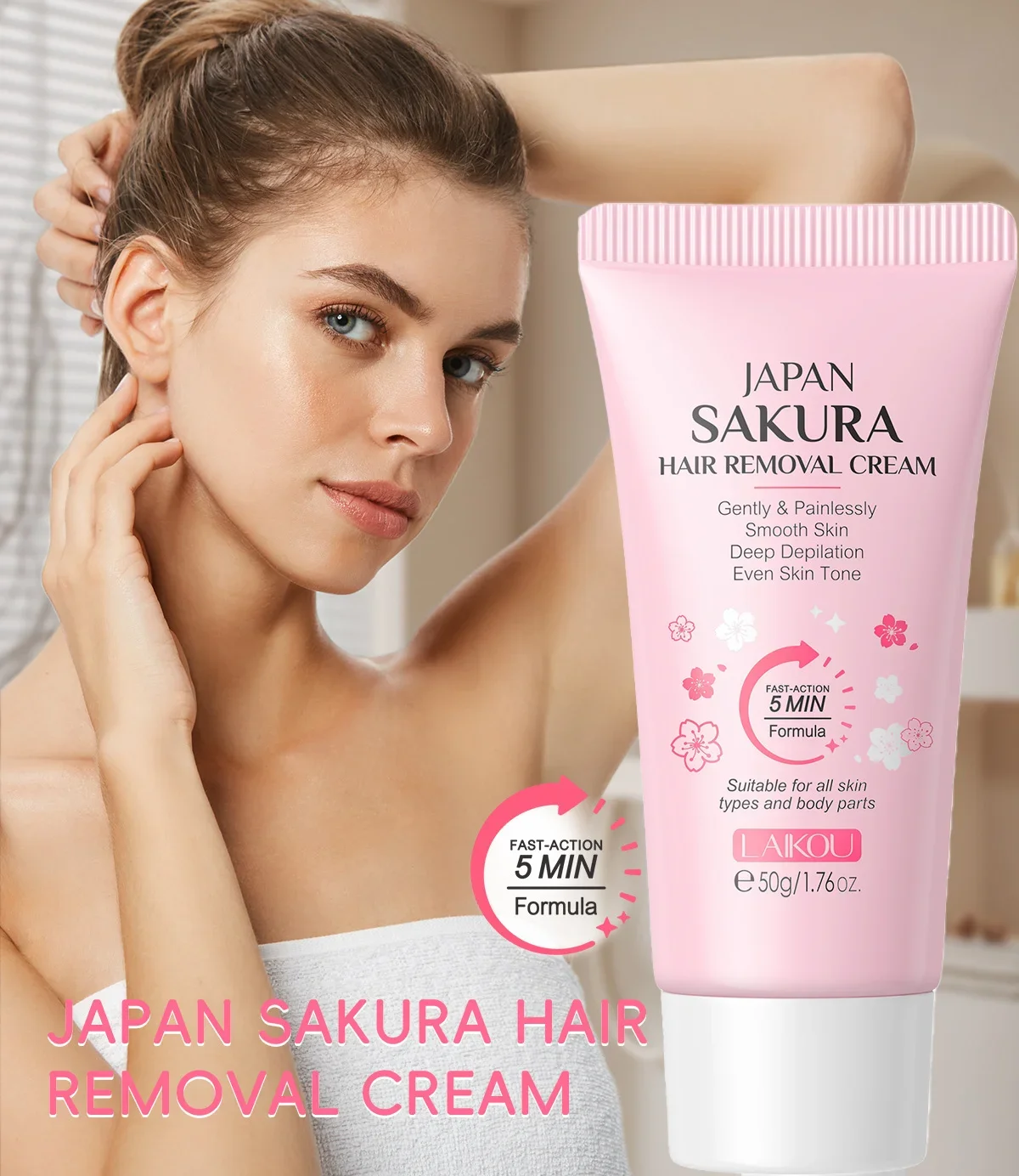 LAIKOU Hair Removal Cream Intimate Areas Epilator Cream Painless Health Hair Remover Growth Inhibitor Men Woman Body Care 50g