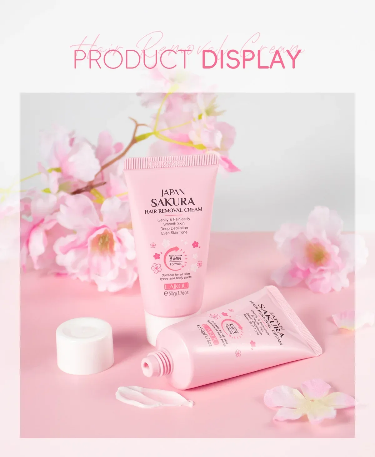 LAIKOU Hair Removal Cream Intimate Areas Epilator Cream Painless Health Hair Remover Growth Inhibitor Men Woman Body Care 50g LAIKOU Hair Removal Cream Intimate Areas Epilator Cream Painless Health Hair Remover Growth Inhibitor Men Woman Body Care 50g