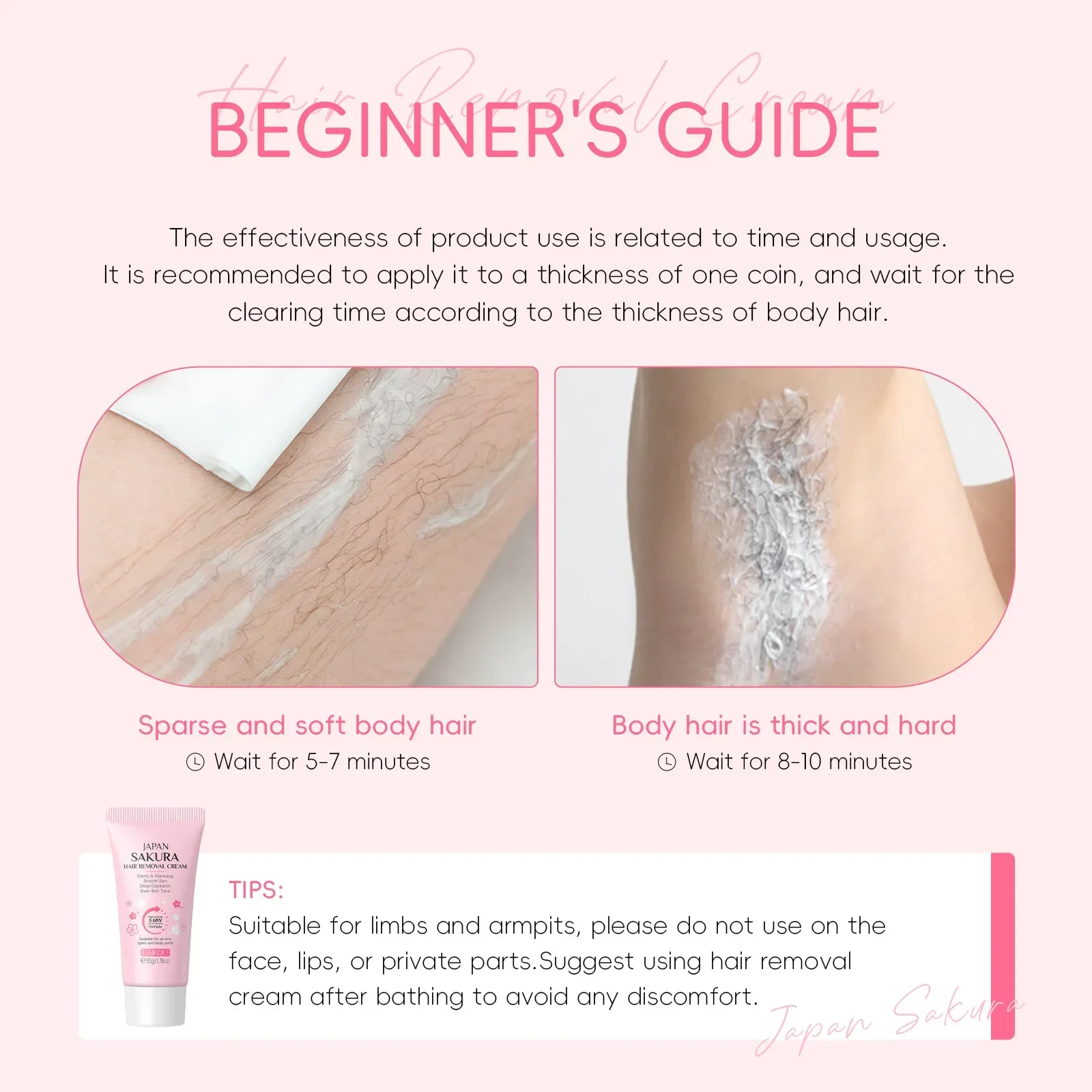 LAIKOU Hair Removal Cream Intimate Areas Epilator Cream Painless Health Hair Remover Growth Inhibitor Men Woman Body Care 50g