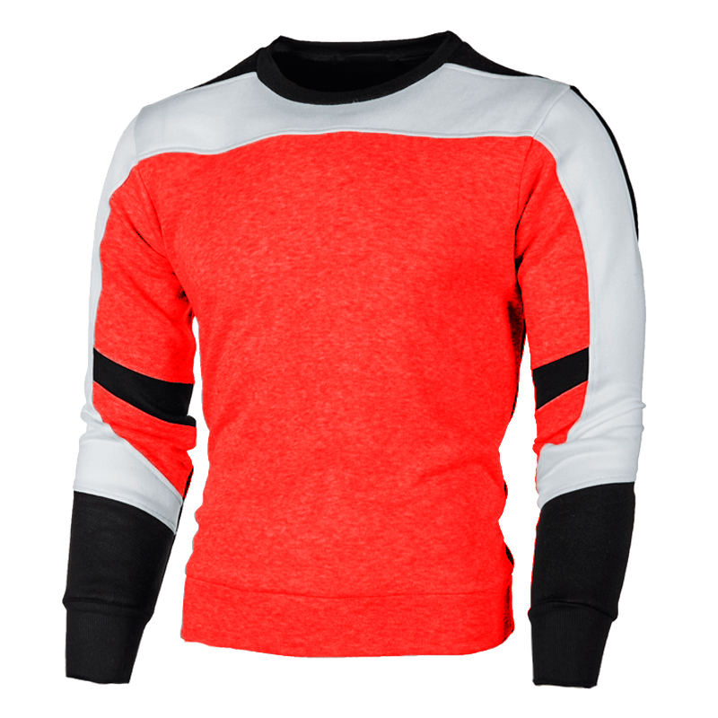 New Men's Casual Crewneck Sweatshirt Color Block Autum Spring Pullover Sweatshirts New Men's Casual Crewneck Sweatshirt Color Block Autum Spring Pullover Sweatshirts