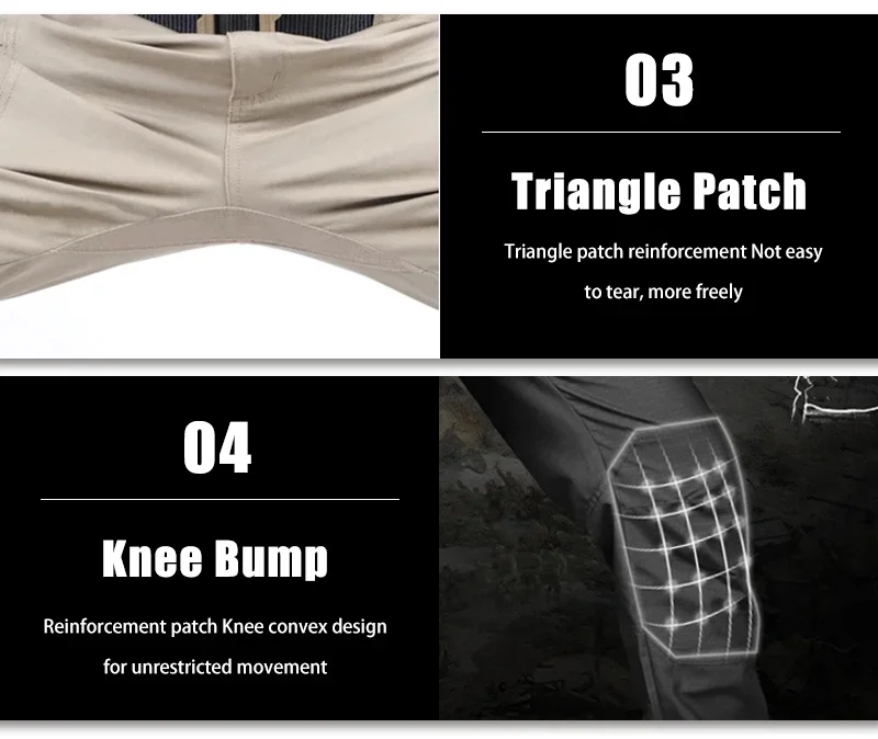 Men Cargo Pants Trousers Multi-pocket Waterproof Wear-resistant Casual Training Overalls Clothing Comfortable Breathable