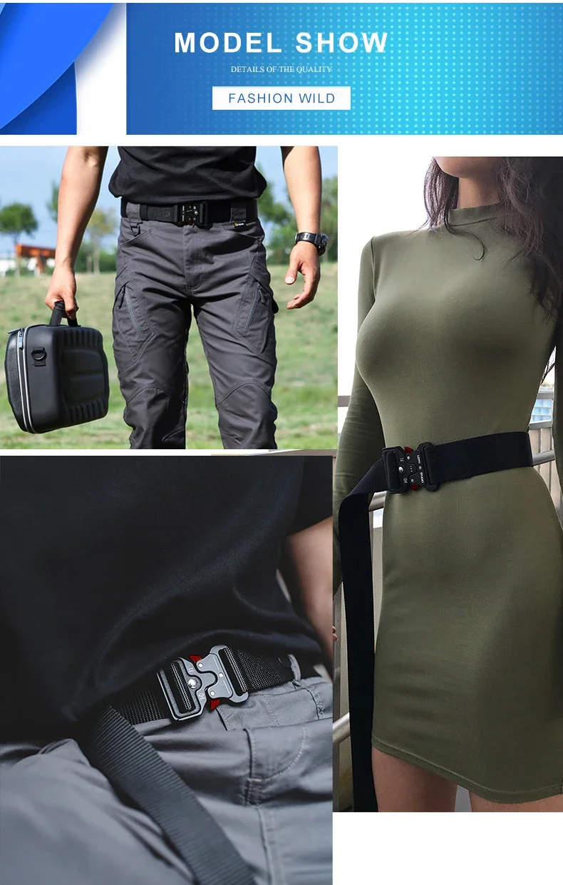 3PCS Versatile Men's Tactical Belts - Durable, Adjustable Design - for Outdoor Hunting & Sports Enthusiasts