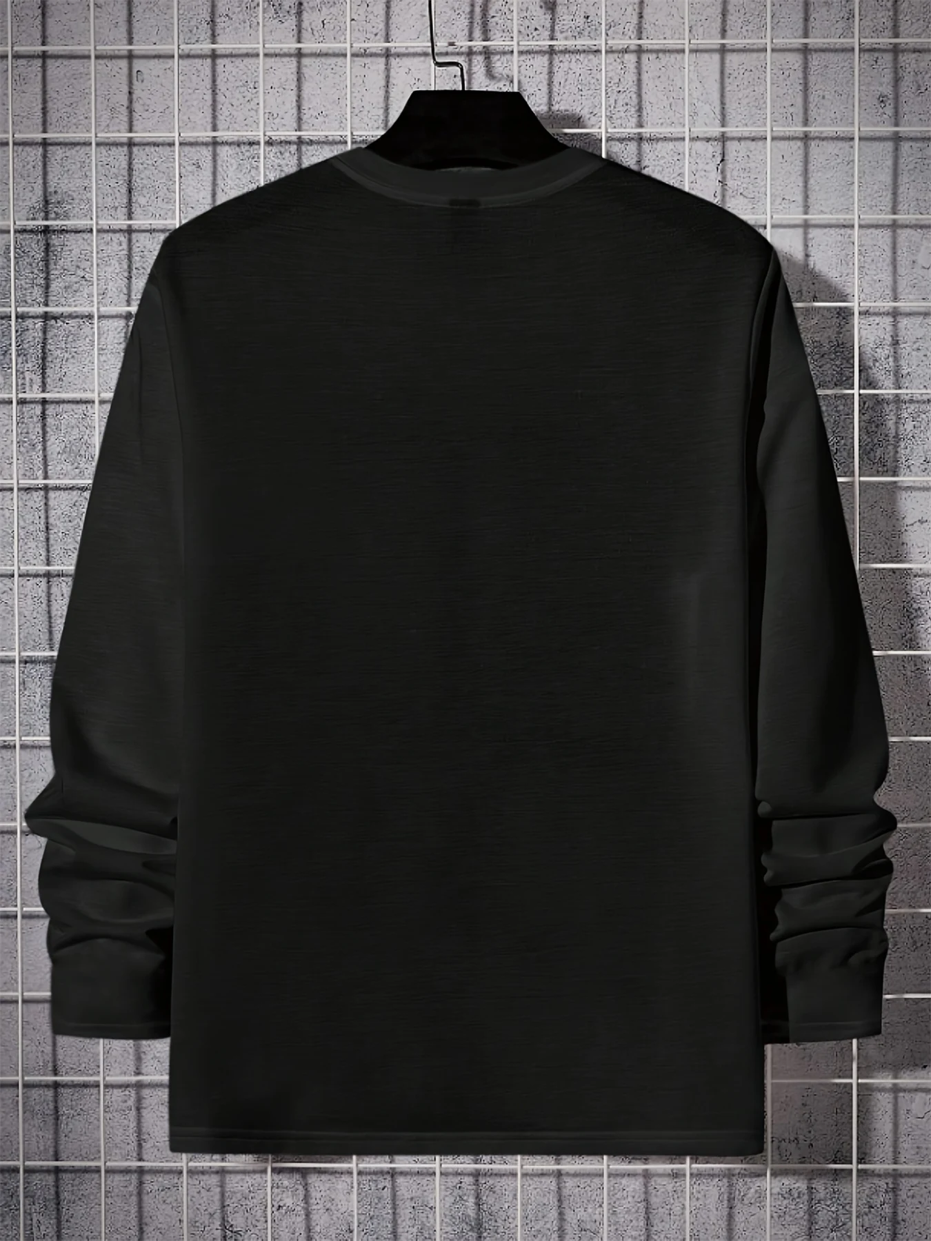 Men's 100% pure cotton loose fit plus size comfortable casual sports mountain pattern printed round neck long sleeved T-shirt