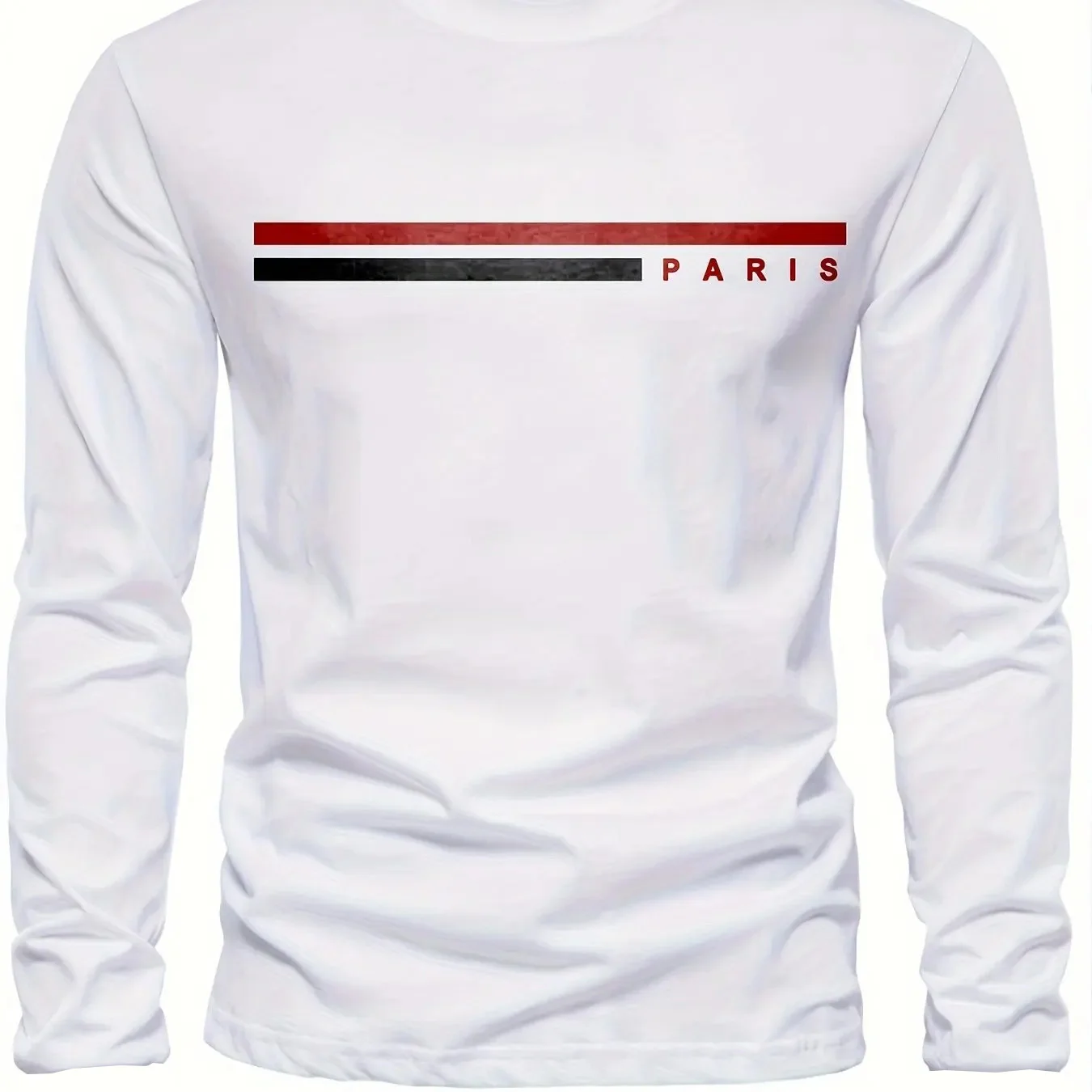 Men's 100% pure cotton comfortable sports casual loose oversized king print breathable round neck long sleeved T-shirt top