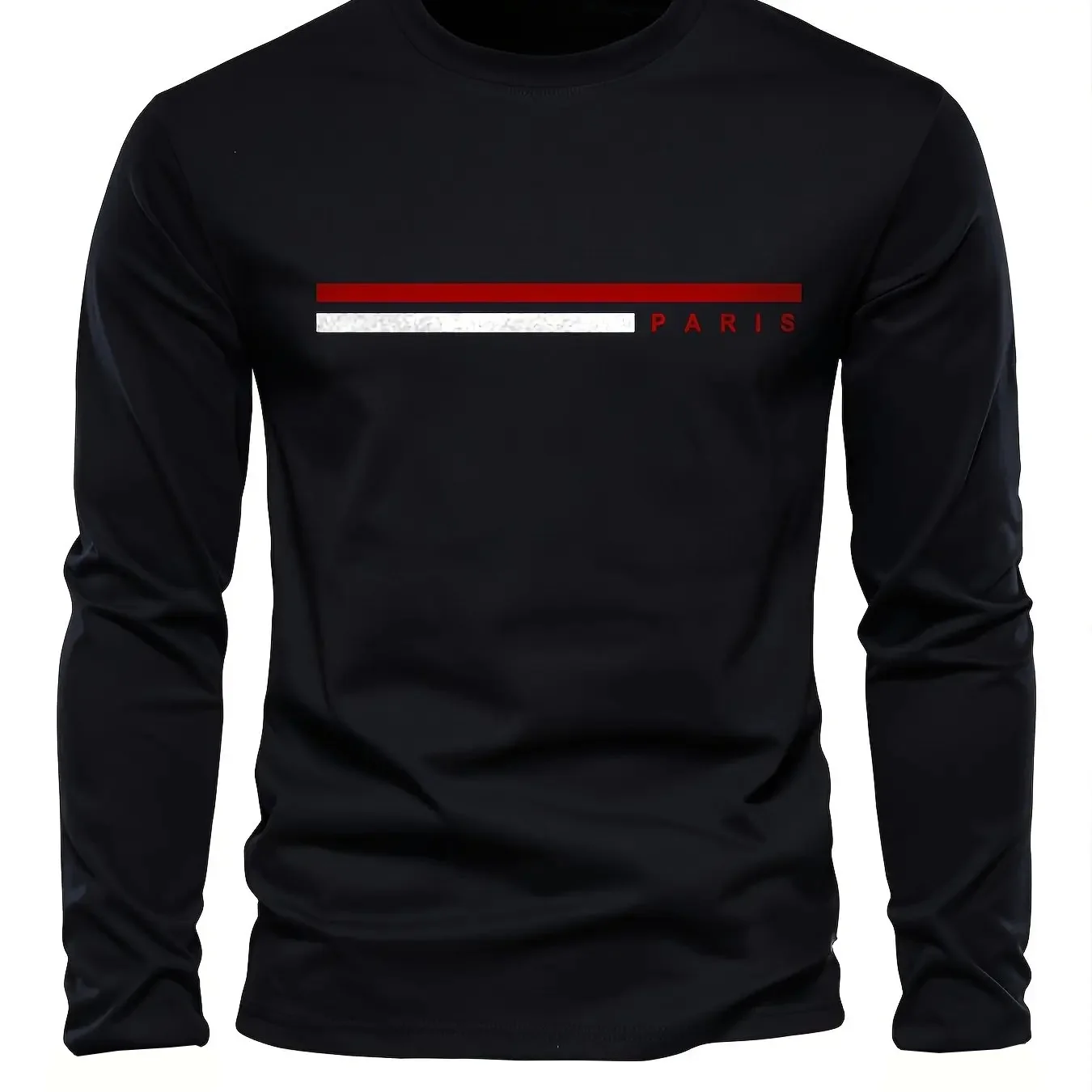 Men's 100% pure cotton comfortable sports casual loose oversized king print breathable round neck long sleeved T-shirt top
