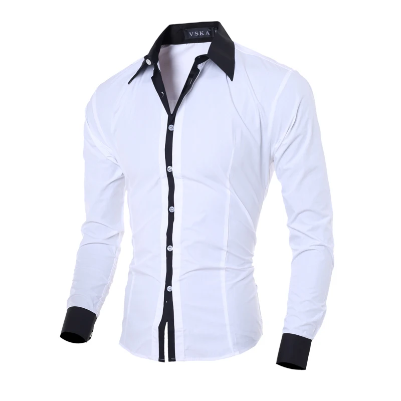 Men Long Sleeve Shirt 2025 Spring Striped Shirts Slim Fit Male Casual Social Patchwork Shirt Turn-down Collar Camisa Masculina Men Long Sleeve Shirt 2025 Spring Striped Shirts Slim Fit Male Casual Social Patchwork Shirt Turn-down Collar Camisa Masculina