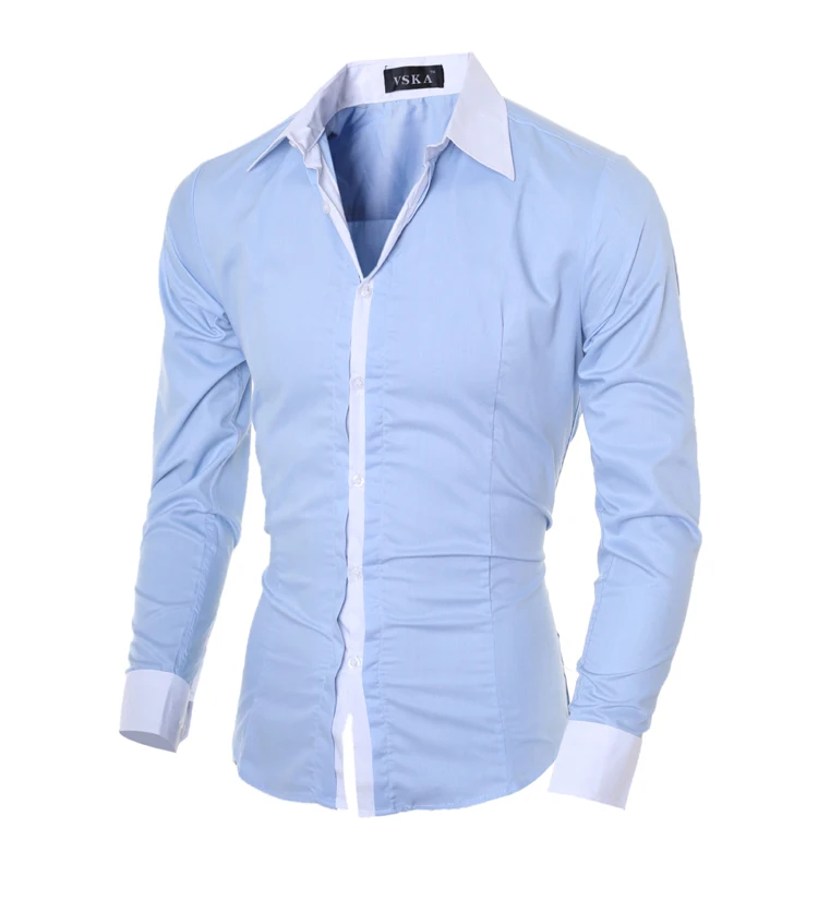 Men Long Sleeve Shirt 2025 Spring Striped Shirts Slim Fit Male Casual Social Patchwork Shirt Turn-down Collar Camisa Masculina Men Long Sleeve Shirt 2025 Spring Striped Shirts Slim Fit Male Casual Social Patchwork Shirt Turn-down Collar Camisa Masculina