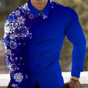 New parties fashion social men's buttons Shirt casual designer prints long -sleeved top men's lapel men's clothing 2023