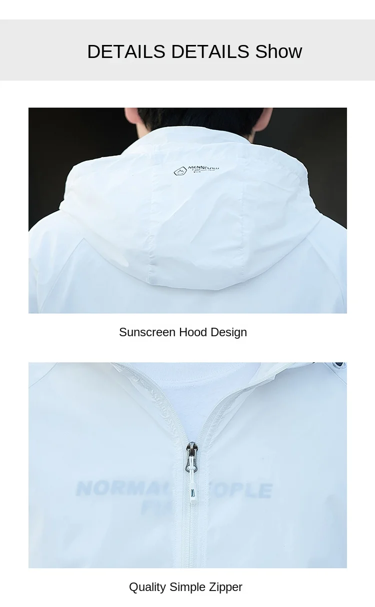 UPF50+Sunscreen Jacket 2025 Summer Thin Breathable Outdoor Cycling Sports Ice Silk Cardigan Coat Casual Men's Sunscreen Clothing