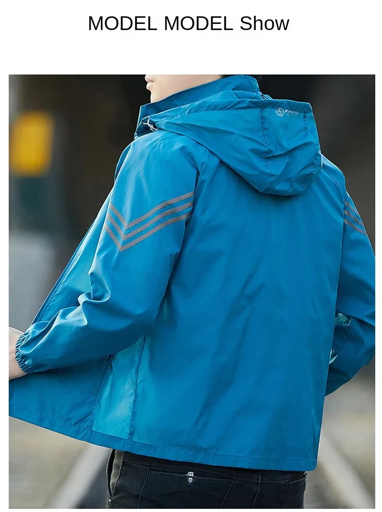 UPF50+Sunscreen Jacket 2025 Summer Thin Breathable Outdoor Cycling Sports Ice Silk Cardigan Coat Casual Men's Sunscreen Clothing