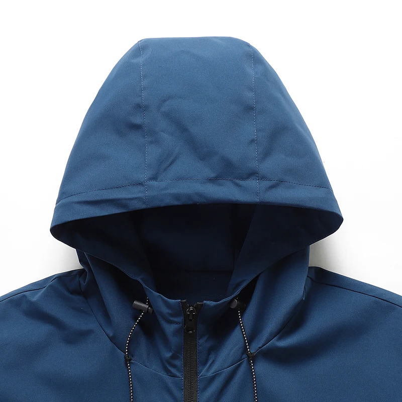 Windbreaker Jacket Men with Hood Spring Autumn Lightweight Zip Up Jackets Men Outdoor Hiking Coats Stylish Hooded Jackets Trends