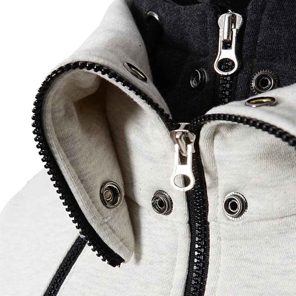 2025 Simple Leisure Versatile Hoodies Spring And Autumn Zipper Hooded Coat Man's Reef Logo Print High Street Fashion Jacket